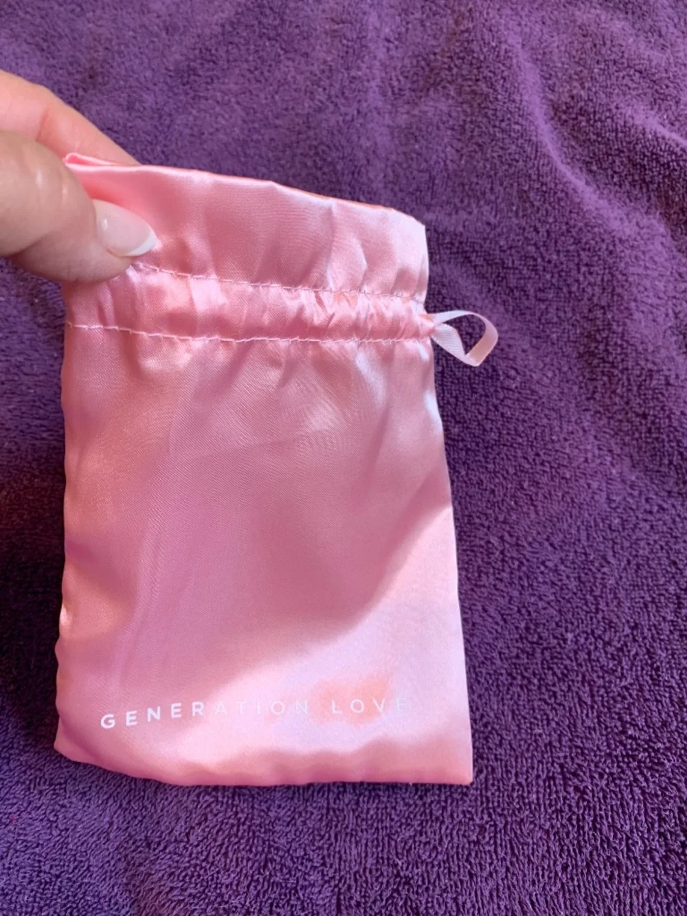 NWT Generation Love Pink Black Tip Pom Pom Bag/ Key Fob